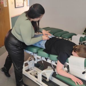 a chiropractic adjustment